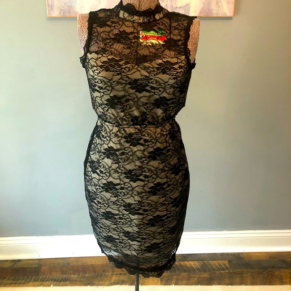 Dresses & Skirts - Coco Love black lace dress medium.